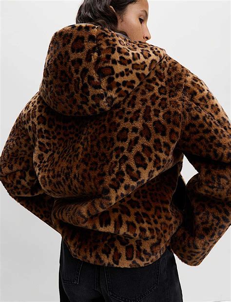 Buy Faux Leather Animal Print Reversible Jacket at Marks & Spencer