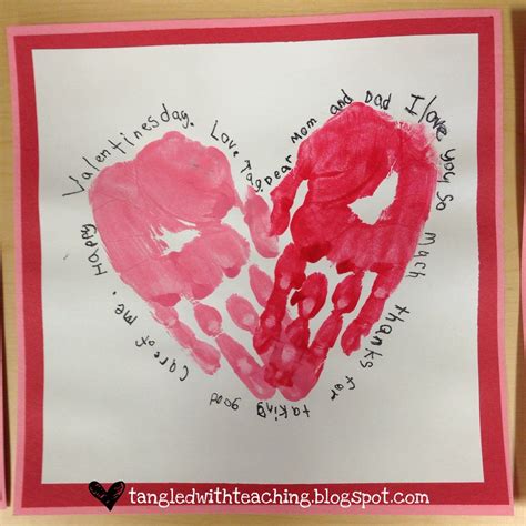 Heart handprint – Artofit