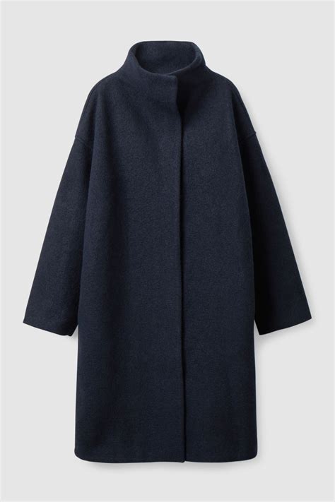 FUNNEL-NECK WOOL COAT | Boiled wool jacket, Coats for women, Coat