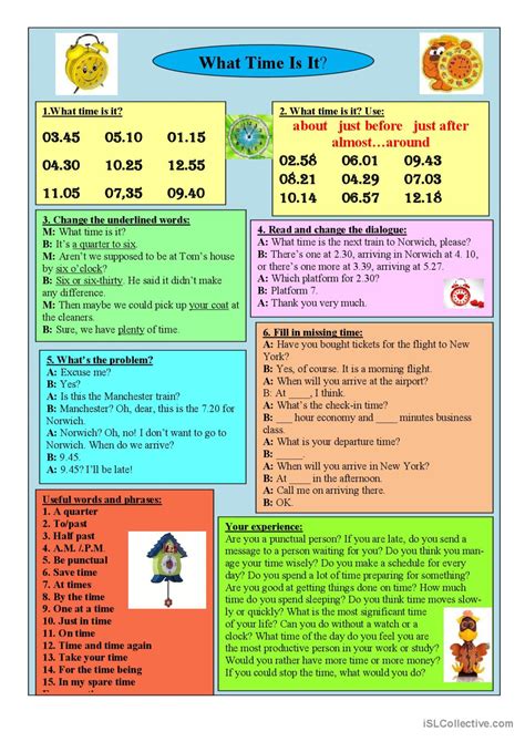 What time is it?: Français FLE fiches pedagogiques pdf & doc