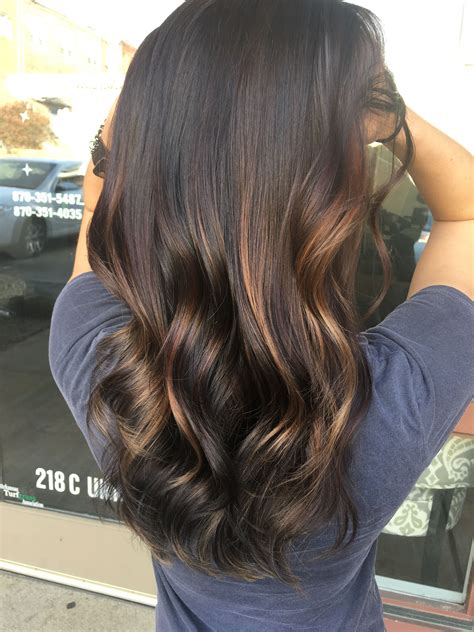 Chocolate Brown Hair With Caramel Lowlights