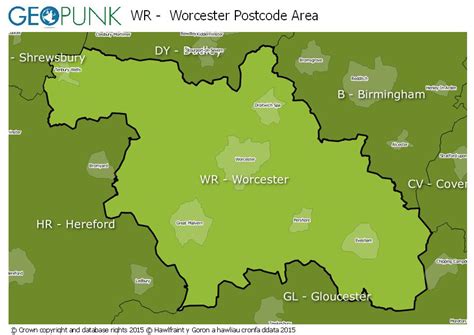 Image result for WR Postcode Map