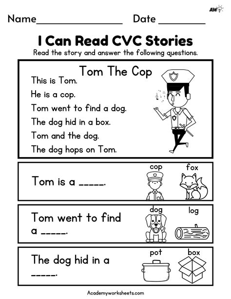 The Top CVC Word Sentences Worksheets - Academy Worksheets
