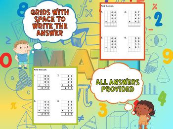 Adding Up to Four 2-Digit Numbers 的图像结果