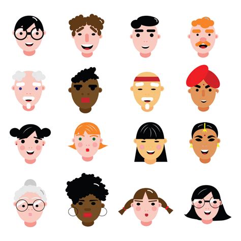 Human Faces Set – MasterBundles
