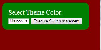 JavaScript HTML Switch Case 的图像结果