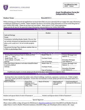Fillable Online 2019-2020 Verification Worksheet for Independent ...