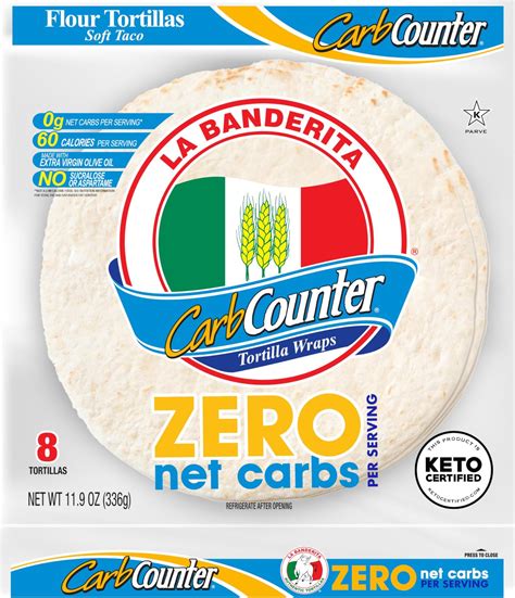 Amazon.com: La Banderita® Carb Counter Whole Wheat | 8" Flour Tortillas ...