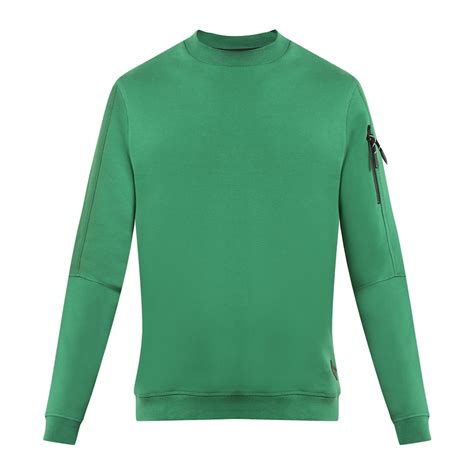 Buy Men Green Solid Long Sleeve Sweatshirt Online at The Collective ...