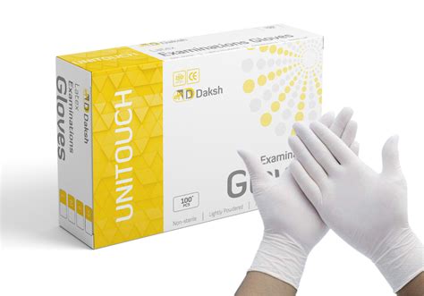 Unitouch Latex Powdered Examination Gloves Pack of 100 Pcs – Daksh ...