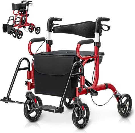 Amazon.com: VOCIC Rollator-Walkers-for-Seniors-with-Seat, Walker ...