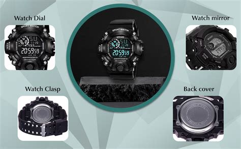 SELLORIA Silicone Digital Watch Shockproof Multi-Functional Automatic ...