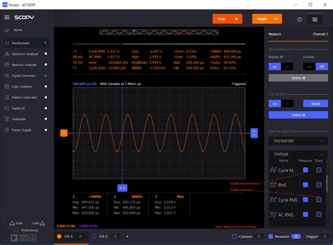 Scopy Oscilloscope [Analog Devices Wiki]