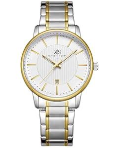 Buy Kenneth Scott Men's White Dial Analog Watch - K22028-TBTW, bracelet ...