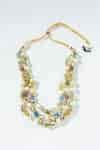 Buy Multi Color Sidra Embellished Layered Necklace by PRERTO Online at ...