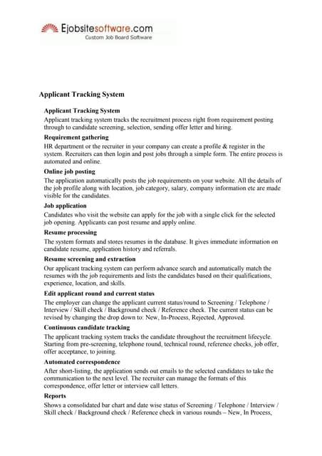 Image result for Job Applicant Tracking System