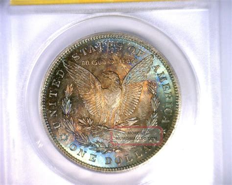 Ms62 Anacs Beautifully Toned 1884 Morgan Silver Dollar U. S. Coin 1884
