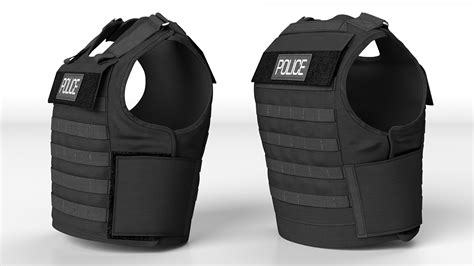 3D Police Black Body Armor Carrier | 3D Molier International