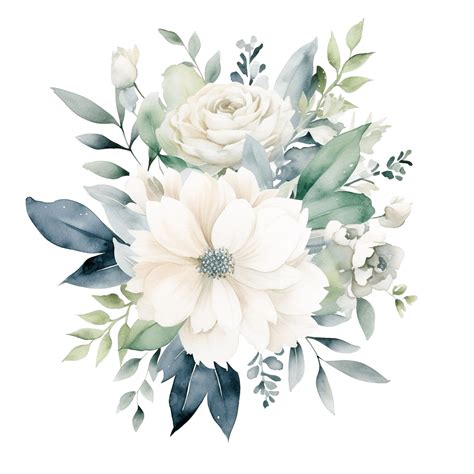 Watercolor Flower White Floral Clipart, Watercolor, Flower, Nature PNG ...