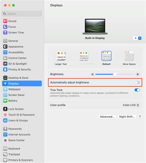 How to stop Mac from auto-changing its screen brightness