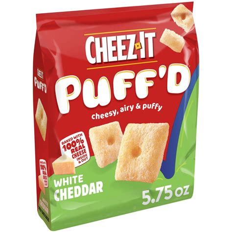 Cheez-It Puff'd White Cheddar Cheesy Baked Snacks - Shop Crackers ...