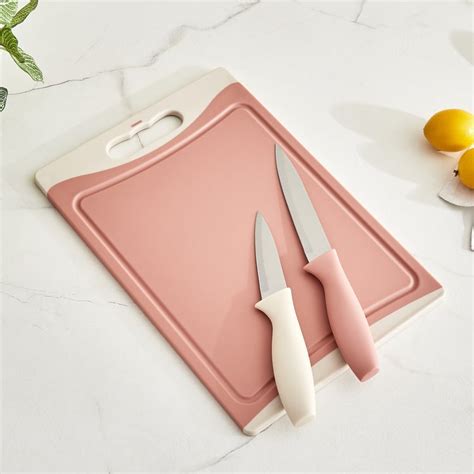 Buy Jarvis Brilon Set of 2 Stainless Steel Knives with Chopping Board ...