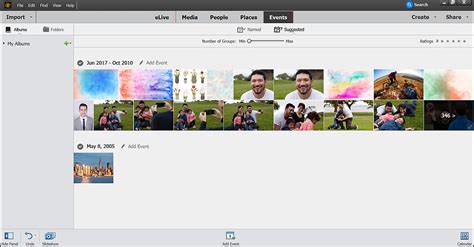 Add and manage event data in Elements Organizer