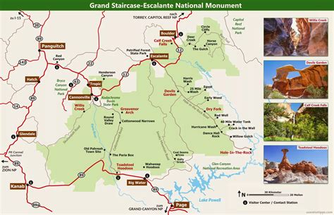 Grand Staircase Escalante Hiking Map