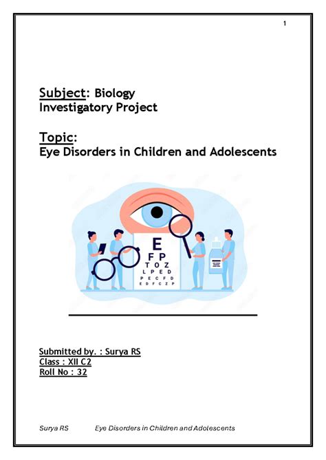 Surya RS Assignment - Biology investigatory project - Subject: Biology ...