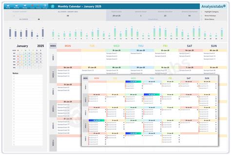 Excel Event Calendar Templates
