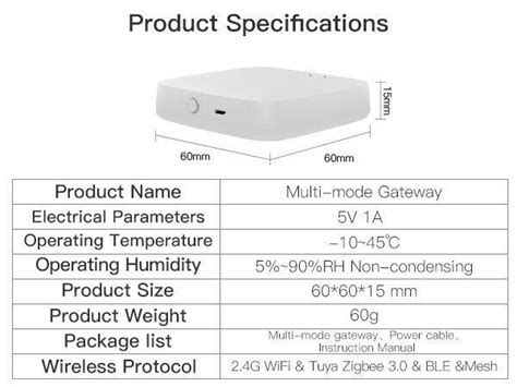 MOES Tuya Multi-Mode Smart Gateway Hub WiFi ZigBee India | Ubuy