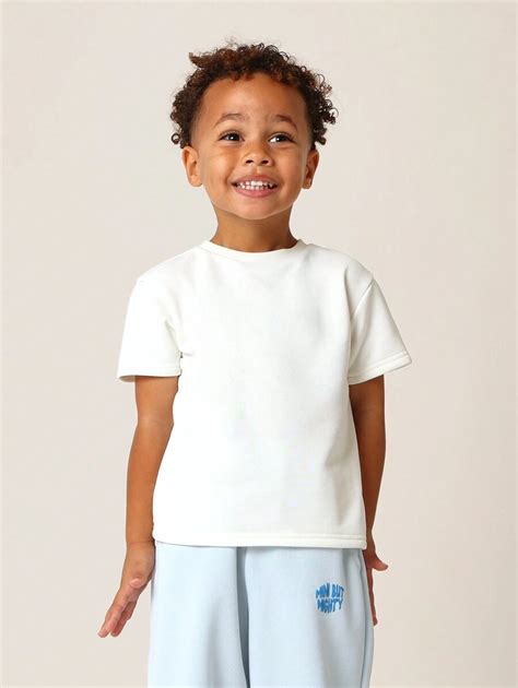 SUMWON Young Boys Comfy Regular Fit Short Sleeve Solid Tee | SHEIN USA