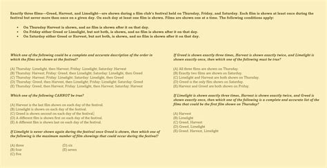 Image result for LSAT Example Questiosn