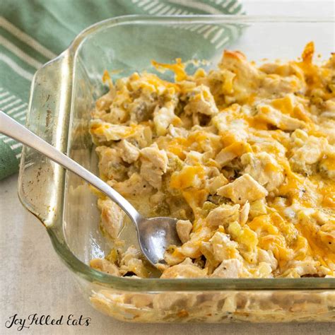 Keto Green Chili Chicken Casserole (5 net carbs!) | Joy Filled Eats