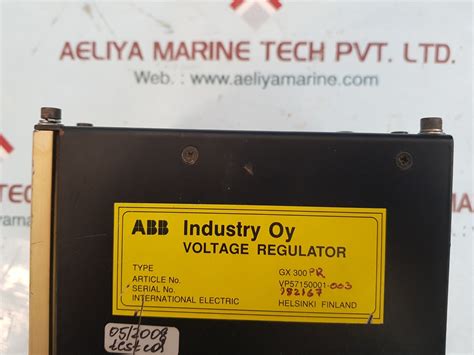 Abb gx 300pr voltage regulator – Aeliya Marine Tech