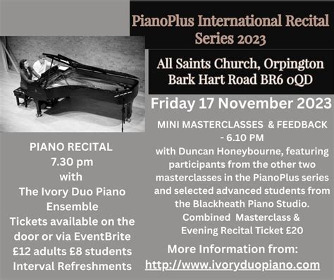 PianoPlus International Series 2023 with the Ivory Duo Piano Ensemble ...