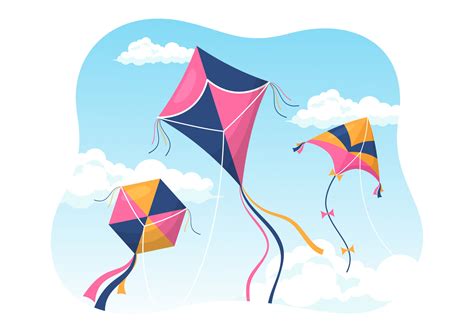 Flying Kite Cartoon
