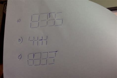 observe the patterns of digits made from line segments of equal length ...
