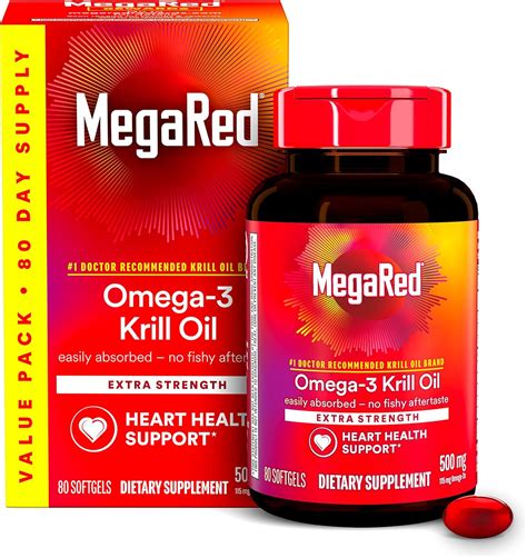 Amazon.com: Omega-3 Fish Oil Supplement 500mg - Megared Extra Strength ...