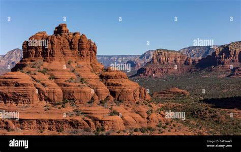 March 10, 2025, Sedona, Az, USA: From above, Sedona's striking red ...