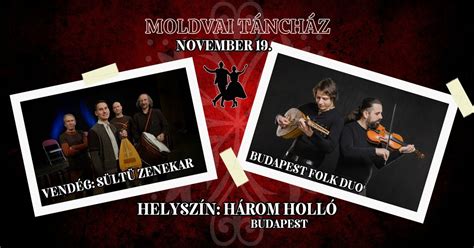 Budapest Folk Duo táncház! Vendég: Sültü zenekar, Három Holló / Drei ...