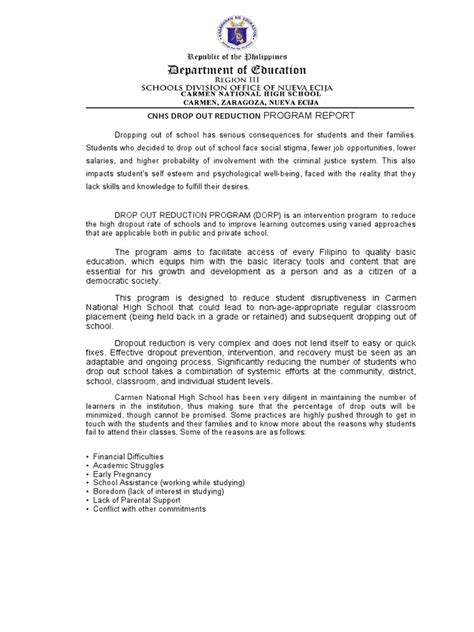 Image result for Drop Out Reduction Program Composition