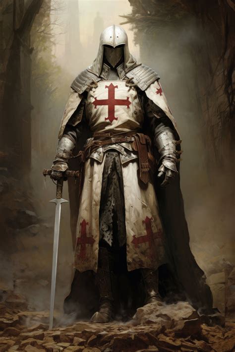 Templar Knight Art Print: Medieval Crusader (downloadable) - Etsy ...