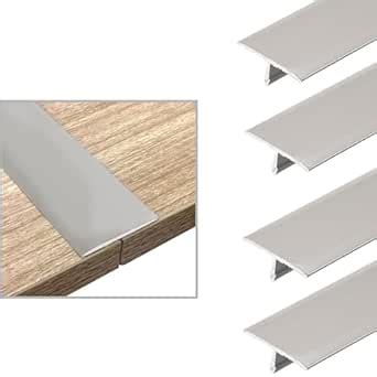 Qiveno 4Pcs Aluminum T-Molding Floor Transition Strip - 4ft x 0.8in for ...