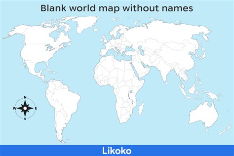 World Map without Names 的图像结果