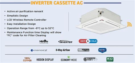 Cassette Air Conditioners - 3 Ton Inverter Blue Star Cassette Air ...