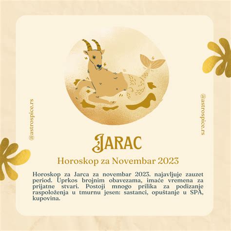 Jarac Horoskop za Novembar 2023. - Astro Spice