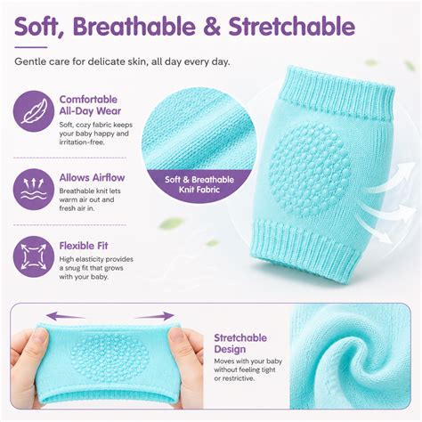 Baby Knee Pads with Leg Warmers – Crawling Protection