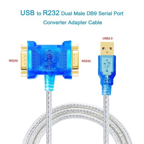 Buy pzsmocn1.2M USB2.0 to RS232 Dual Serial Cable, Built-in XR21V1412 ...