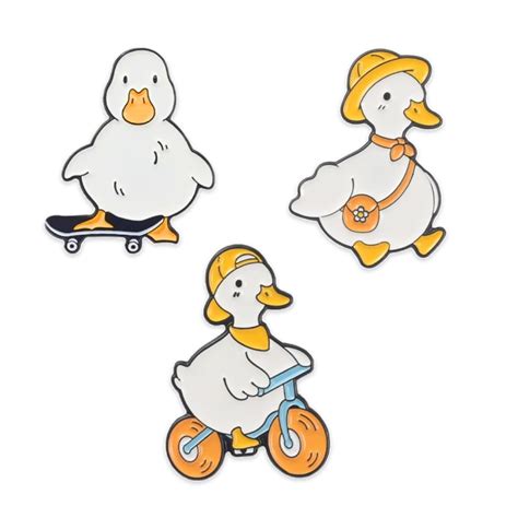 Buy FURE Quacktastic Trio - Set of 3 Adorable Duck Enamel Pins for Bird ...